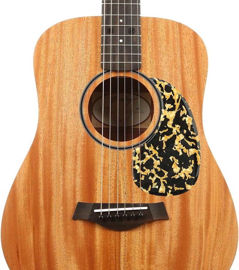 Domofa Acoustic Guitar Pickguard Thick Pick Guard Self Adhesive for Martin D28 Style Acoustic Guitar Replacement Parts (Yellow/Black Spots) - Image 3